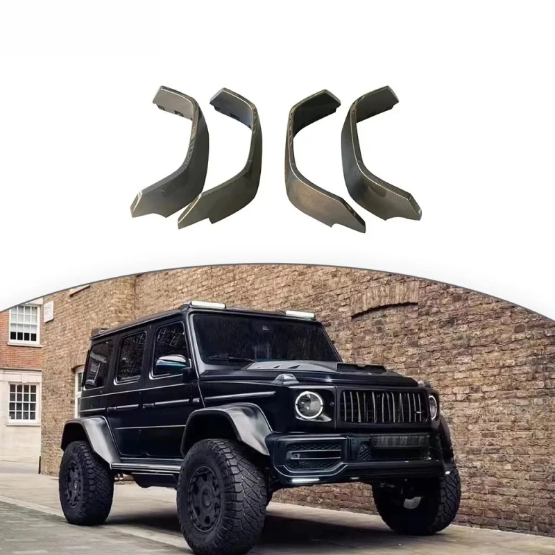 Premium Dry Carbon Fiber 4X4 Wide Wheel Arch Over Flares Fit W464 W463 W463a G63 G500 G550 2019+ Auto Exterior Modificati view 4