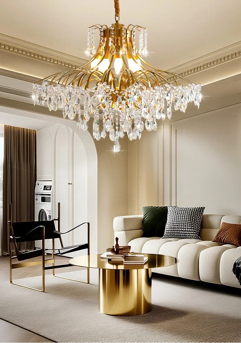 Lámpara Colgante Vintage para Salón, Lámpara Colgante de Cristal para Sala de Estar, Iluminación para Mesa de Comedor, Lámpara Colgante de Techo