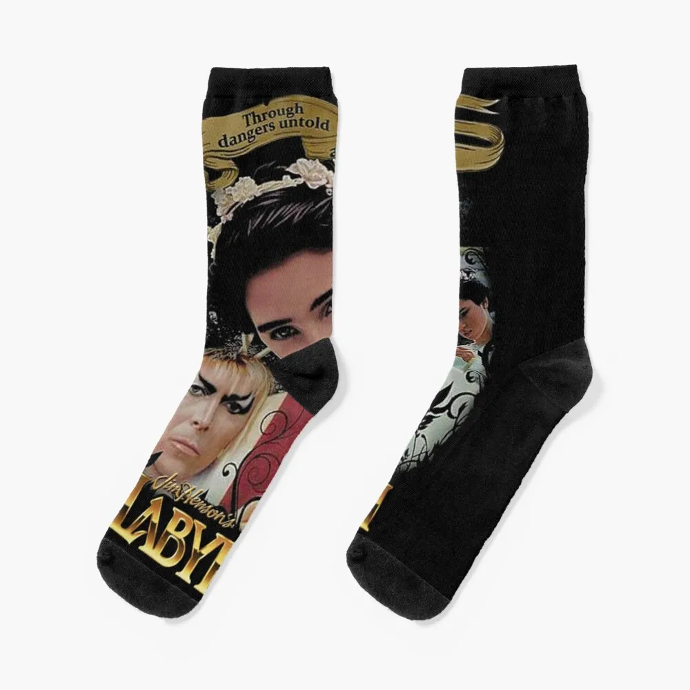 Through dangers untold the labyrinth film idol art gift for fans Socks Warm Socks For Men