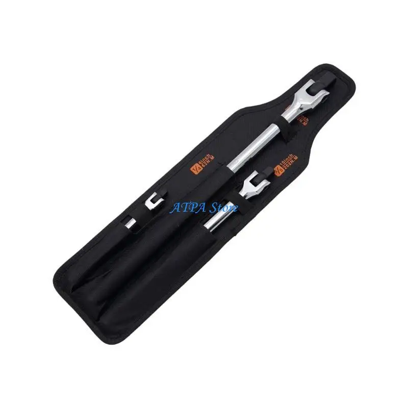U13C 3 Piece Multiple Size Breaker Bar Tool Set 1/4 3/8 1/2in Drive Rotating Head Design Chrome Steel Mechanic Tool
