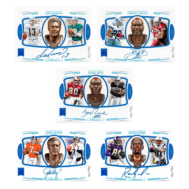 

Домашняя коллекция Panini Flawless Football Dan Marino Emmitt Smith Jerry Rice John Elway 2020, игрушки в подарок