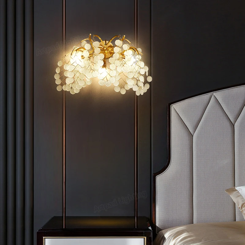 

Nordic Led Crystal Wall Lamp Silver/Gold Luxury Lighting for Bedroom Kitchen Dining Living Room Decor Bedside Lamp Wall Decor