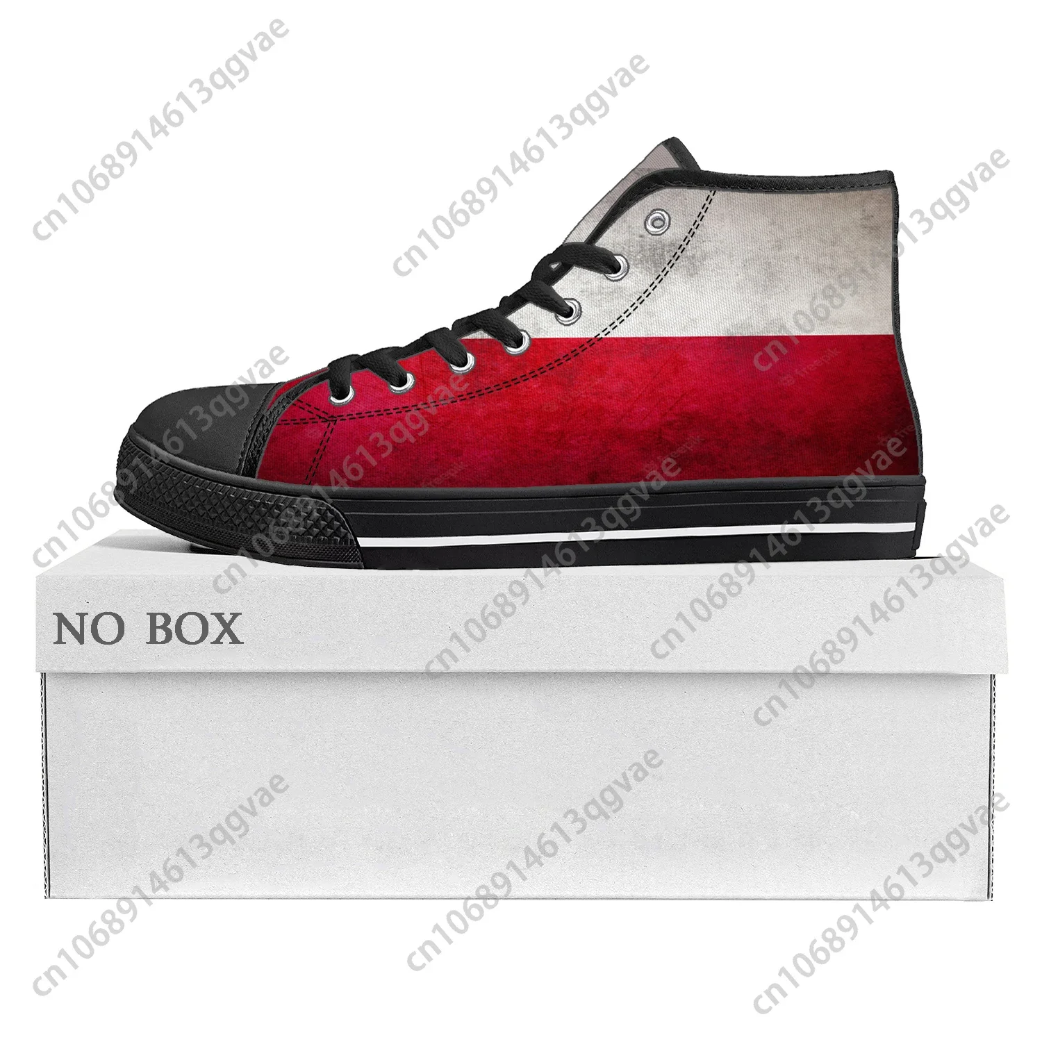 Polish Flag High Top High Quality Sneakers Mens Womens Teenager Canvas Sneaker Poland Casual Couple Shoes Custom Shoe