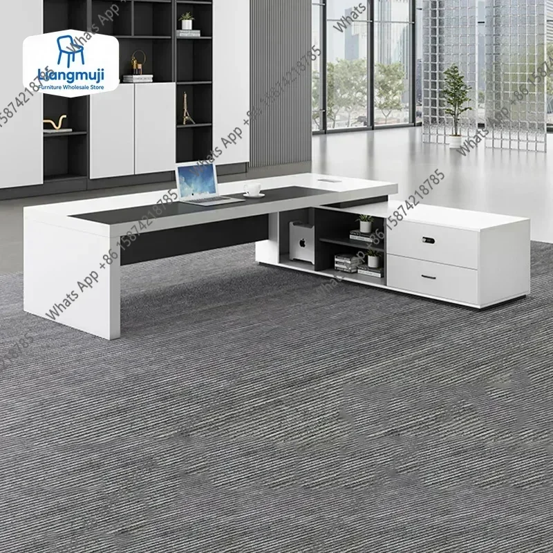 N62 Organizer Office Desk Wall Cabinet Drawer White Table Workshop Computer Customised Cable Box Bureaux De Bureau Office Furnit