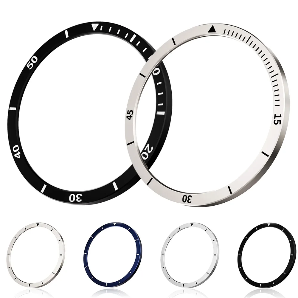 Lünettenring für Samsung Galaxy Watch 8 40 44 mm, Metallrand mit graviertem Zeit- und Geschwindigkeitslineal, Stoßstangen-Uhrenzubehör