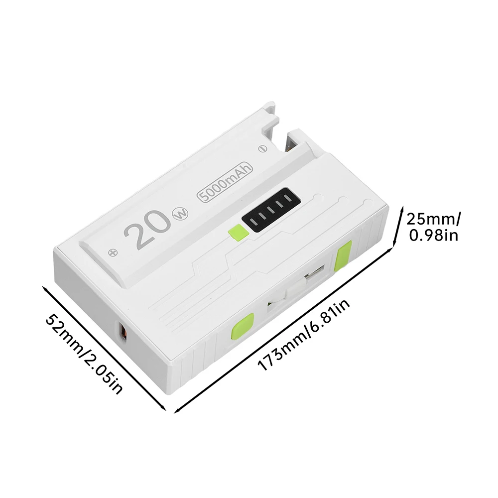 20W Fast Charging Dual Mode Low Current With Ejection Plug Type-C 1*21700 Battery Box DIY Kit Mobile Power Shell No Battery