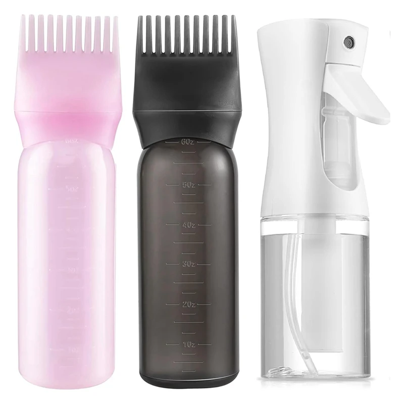 

Root Comb Applicator Bottle, Hair Oiling Applicator Bottle For Hair Dye-2PCS Hair Applicator Bottle And Hair Scalp Easy To Use