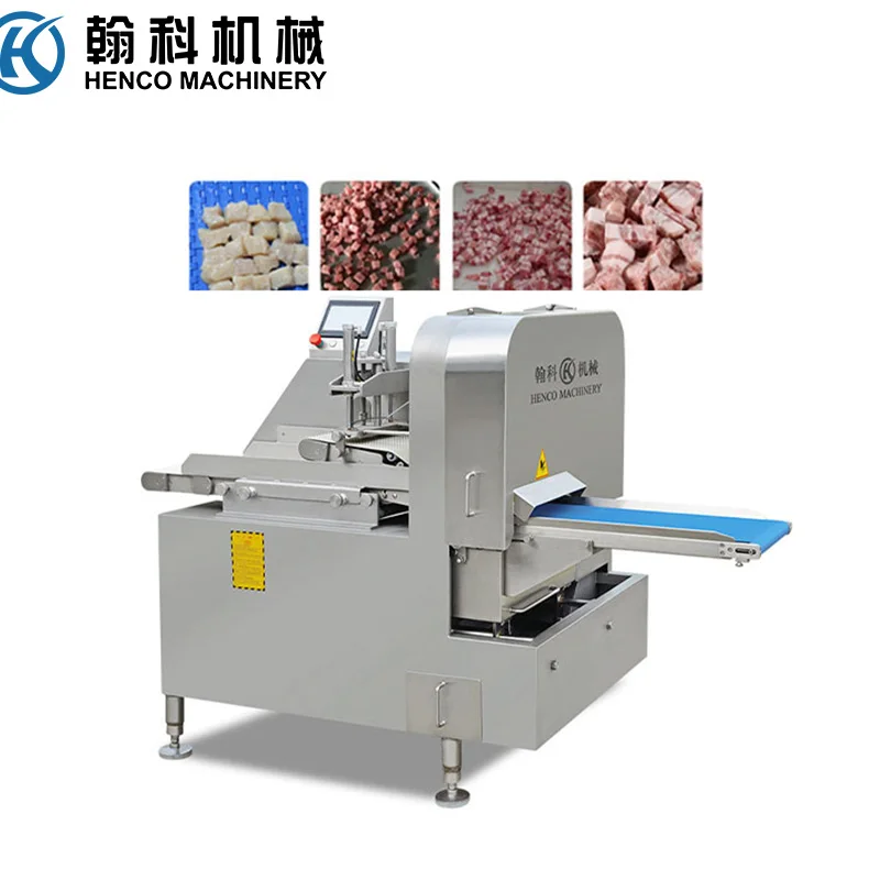 Prezzo di fabbrica Henco Tagliatrice elettrica per cubetti di verdure e carne Macchina per tagliare a dadini di maiale congelato/Dicer di manzo