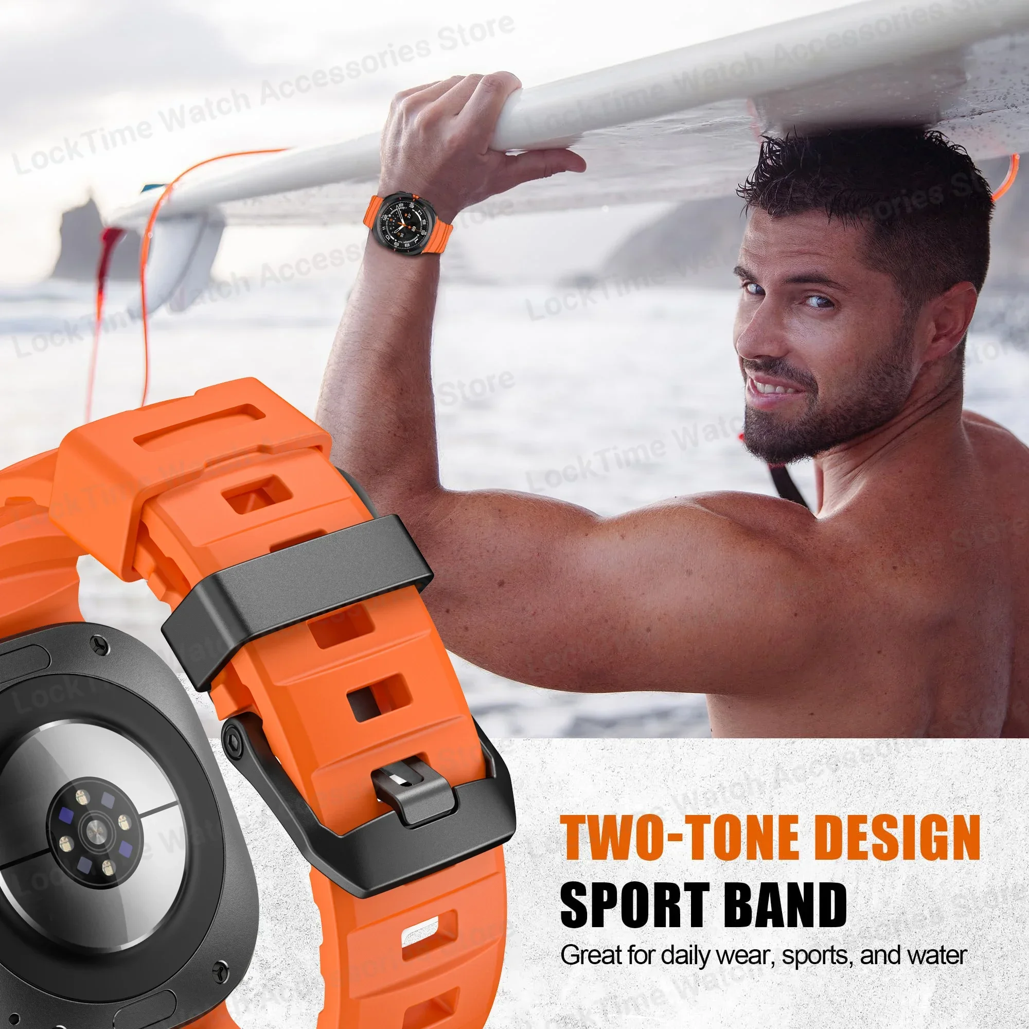 

Silicone Trail Loop Strap For Samsung Galaxy Watch Ultra 2025 47mm Sports Bracelet Wristband For Galaxy Watch 8 Ultra 47mm Band