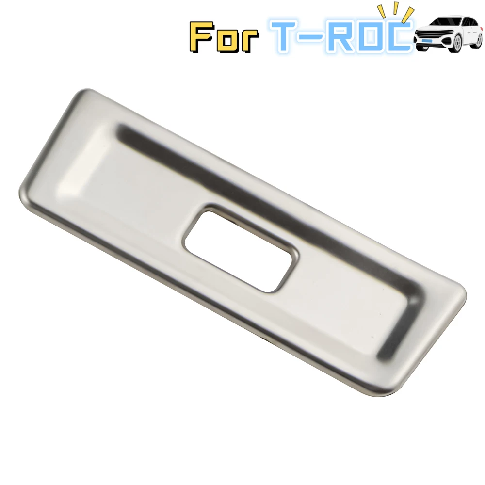 Stainless Steel Car Stickers for Volkswagen VW T-Roc Troc 2017 - 2022 Rear USB Panel Cover Front USB Sequins Trim Accessories