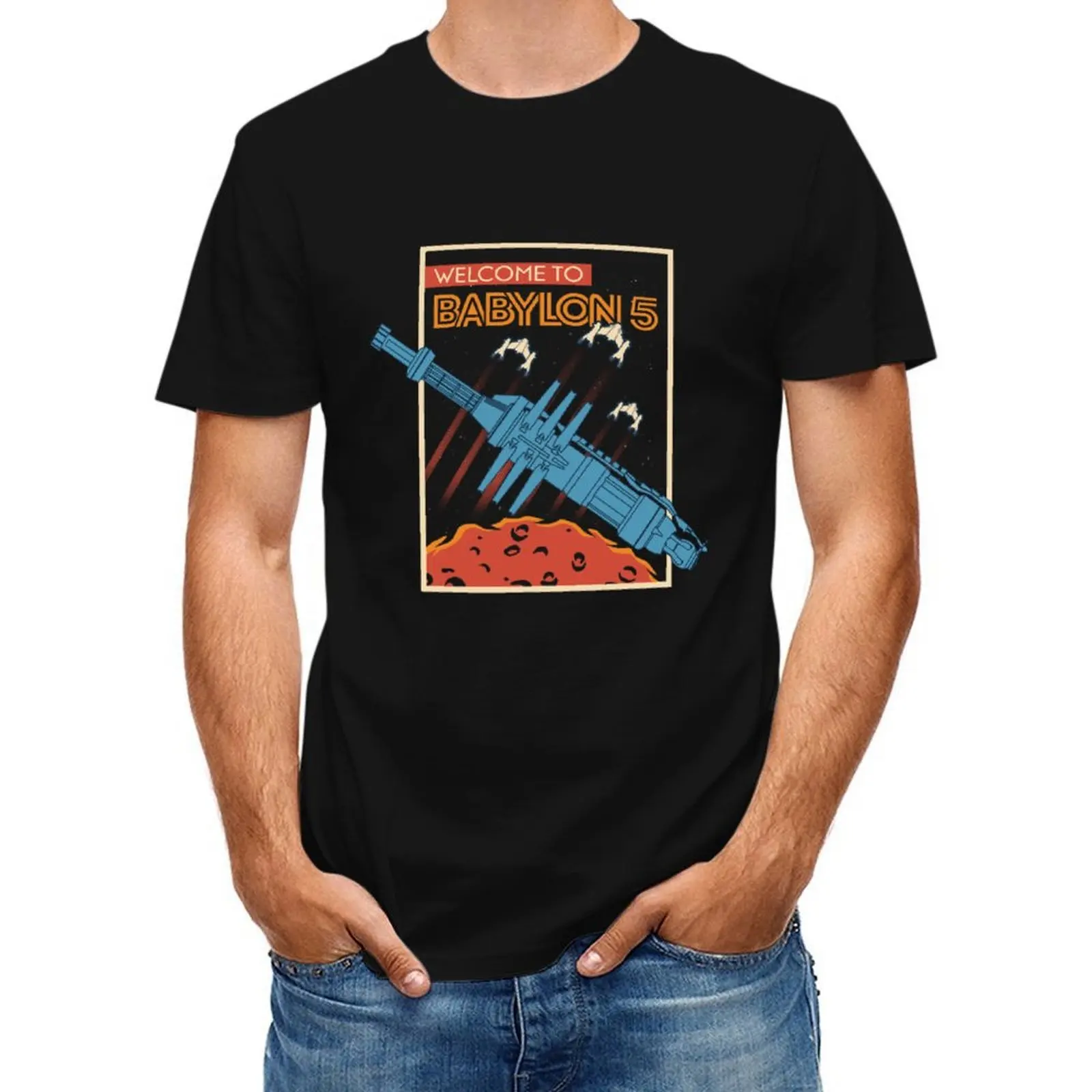 

Babylon 5 T-Shirt graphic shirts T-shirts oversize animal prinfor boys Short sleeve tee men