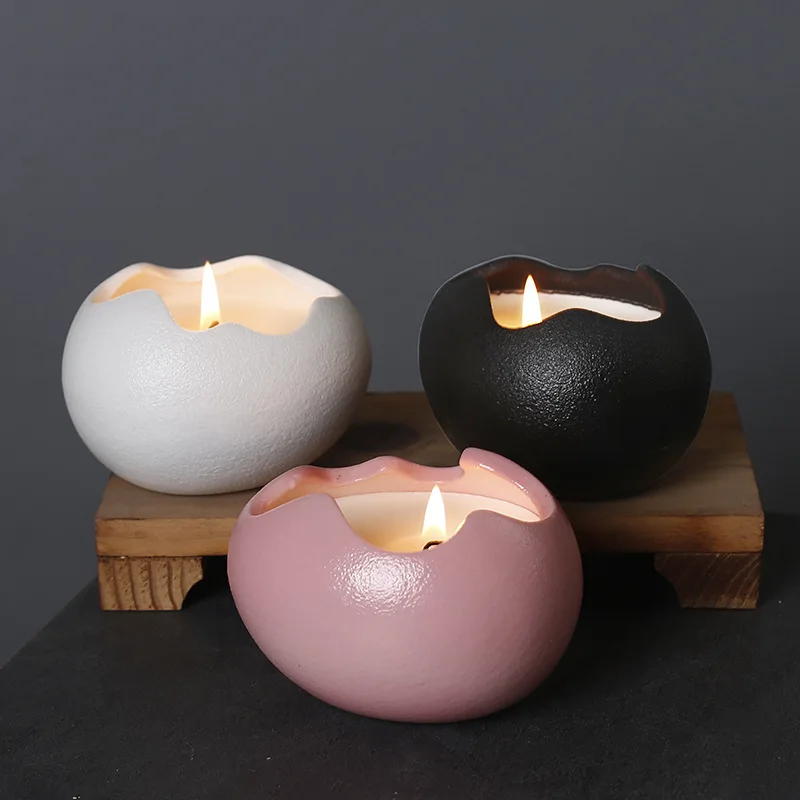 Northern Europe Egg Shape Candle Jar Creative Egg Candle Cup Craft Making Home Decor Easter Egg Advanced Candle Jar Gift Box