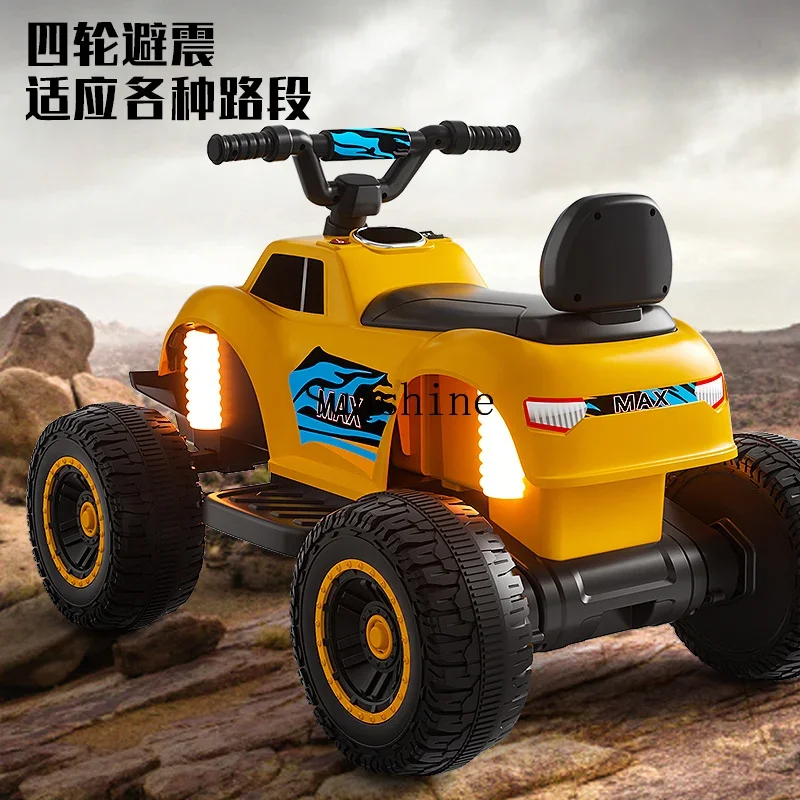 Children's electric beach four-wheel off-road vehicle 1-3-6-year-old baby remote control electric toy car can seat people