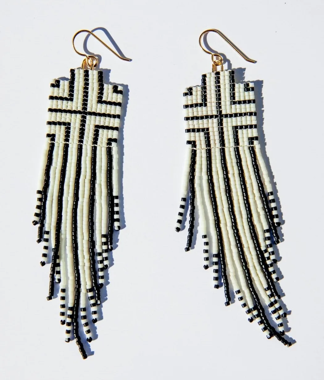 ZGMXR  Rice bead earrings Tassel Geometry Hand weaving Alloy Fashion Simple Bohemia Pattern Woman Beaded earrings