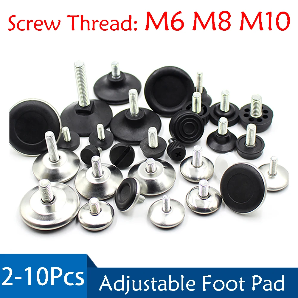 M6 M8 M10 Height Adjustable Leveling Furniture Legs Pad Table/Chairs/Cabinets Screw Support Feet Shock Absorbers