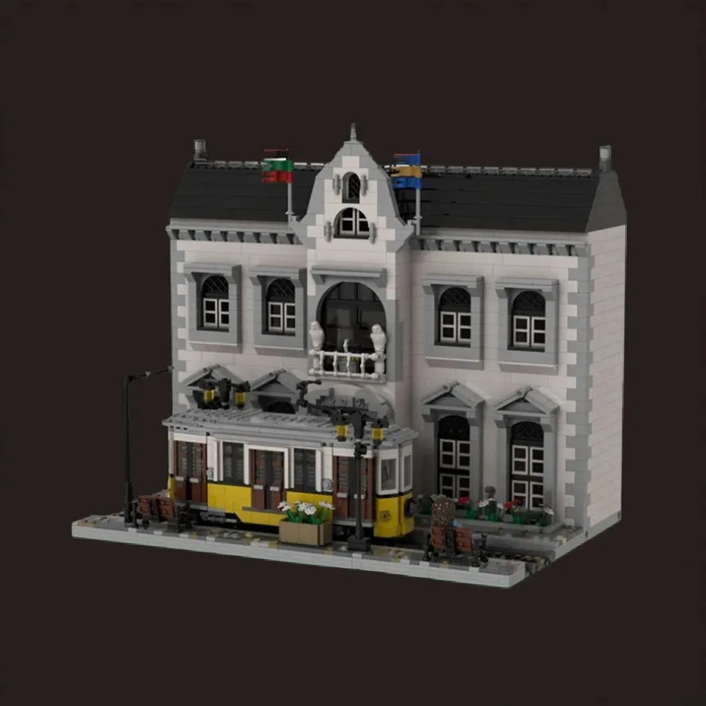 

1644Pcs Modular City Hall MOC Urban Municipal Building Education Building diy Blocks Birthday Toys Gift