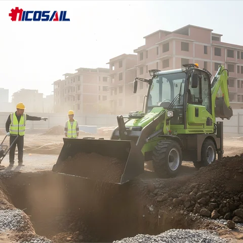 Backhoe Loader With Excavator Function 3Ton Euro 5 Engine Hydraulic Backhoe Loader For EU Market