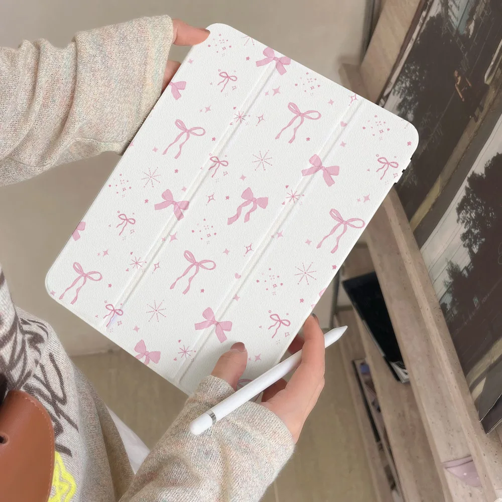 Girly Bow Star 720° Rotating Acrylic Tablet Cover for iPad Air 11 Air 13 2026 mini 7 2024 8.3inch Pro 11 13 Air 13 2025 Cases