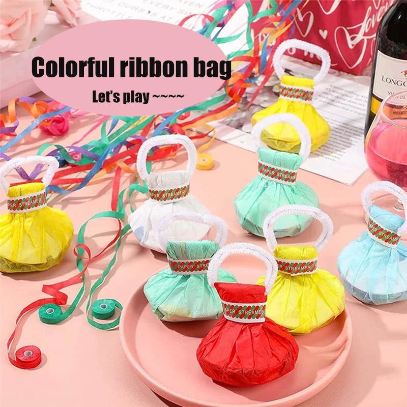 Hand Throw Ribbon Party Supplies Stage Magic Hand Throw Streamers Props Paper Cracker Poppers Decoration  Wedding Celebration