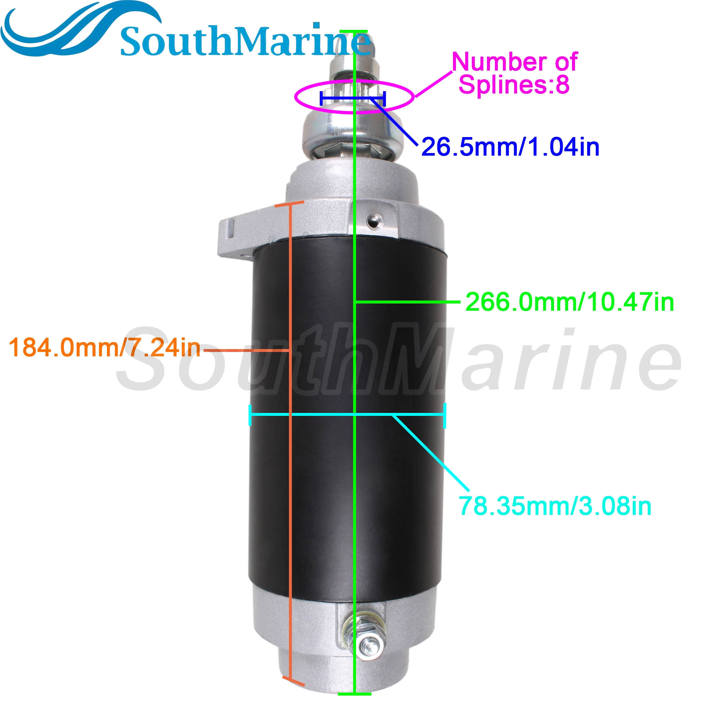 Motor de arranque para Mercury Mariner, Motor do barco, 50-660151, 50-660153, 50-66015T, 50-893892T, MOT3004, SM48865, 100HP, 115HP, 125HP