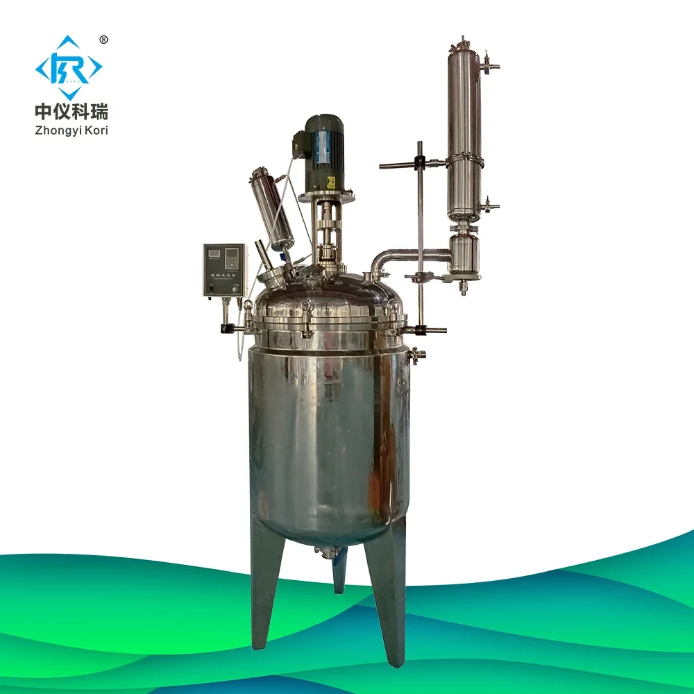 Reactor Lab Stainless Steel 100l 150l 200l Motor New Product 2020 220v 316L or Stainless Steel 304 Reaction Kettle 40W-750W 129