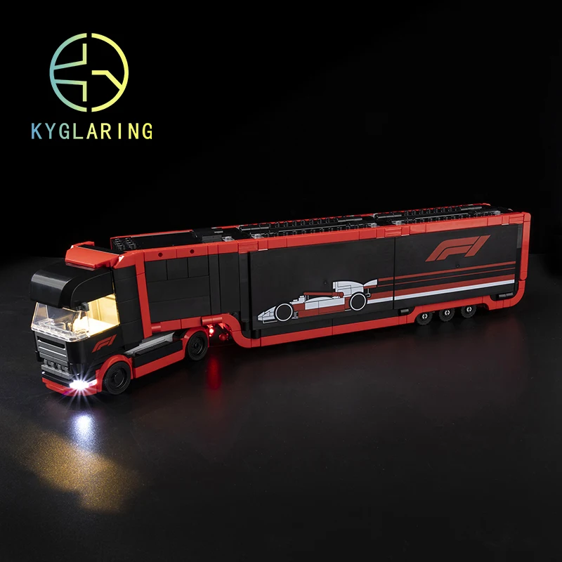 Kyglaring LED Light Kit for F1® Truck with RB20 & AMR24 F1® Cars 60445 Block Model (Not Included Building Blocks)