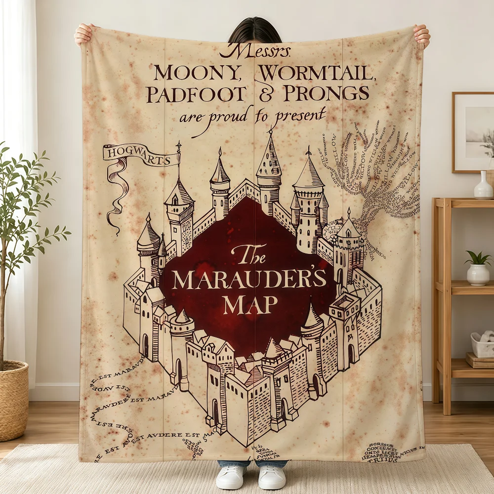 H-HarryS P-PotterS Decke, bedrucktes Flanell, weich, warm, gemütlich, für die Jahreszeit, zum Nickerchen, für Bett, Sofa, Reisen, Camping, Geschenk für Erwachsene und Kinder – Detail 15