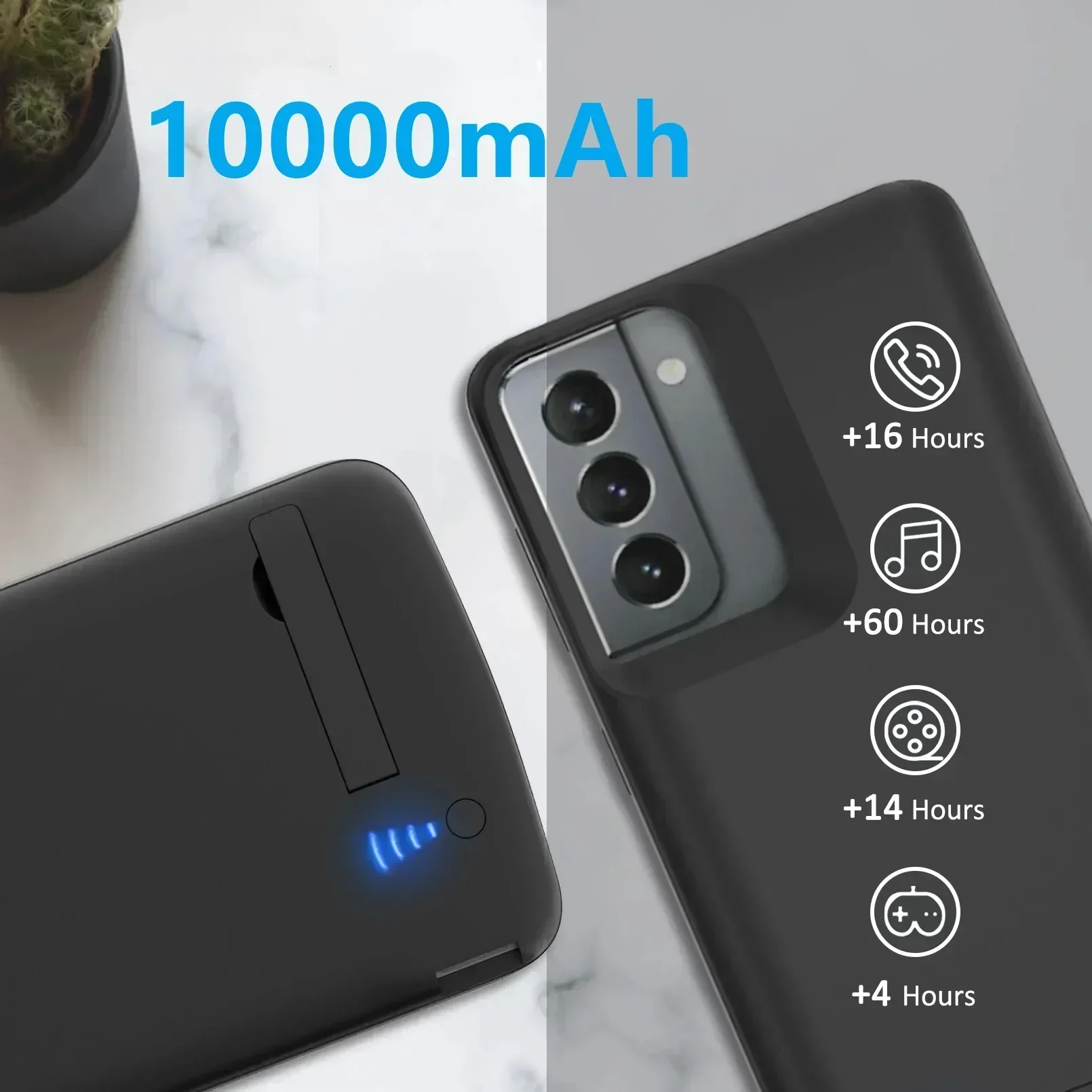 10000mAh Portable Battery Charger Case for Samsung Galaxy S10 S20 S21 S22 + Plus Ultra Note 8 9 10 20 Power Bank