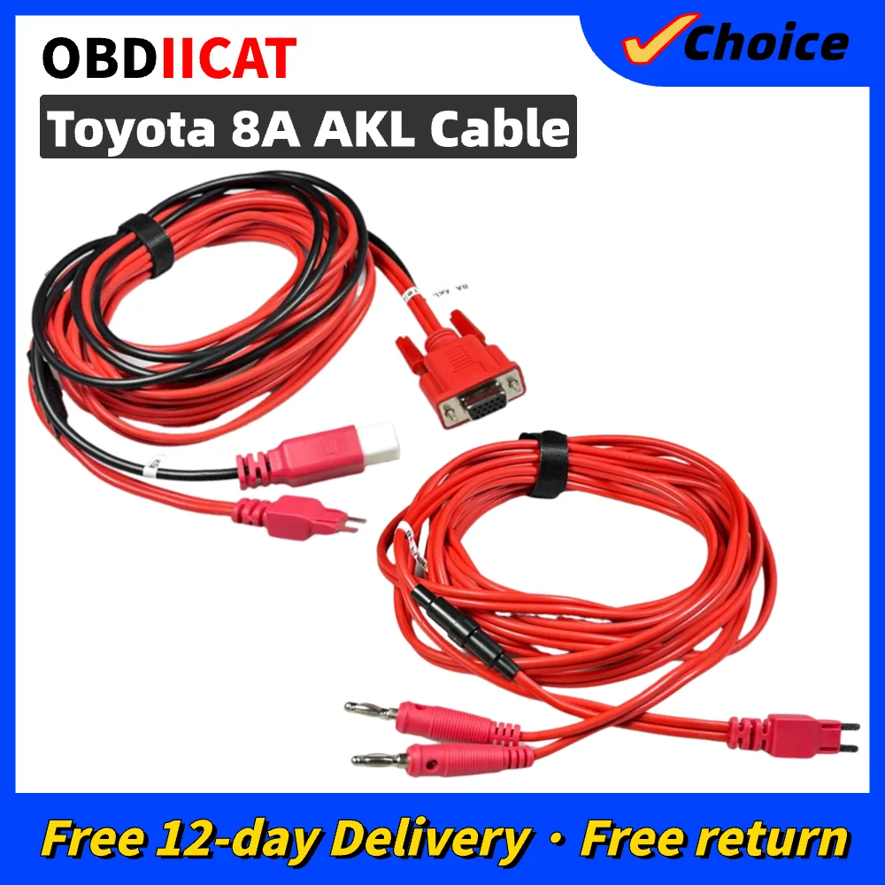 Newest 8A AKL Cable for Toyota Non-Smart Key All Keys Lost Adapter Work with APB112 and G-Box2 G-BOX3 Car Diagnostic Cables