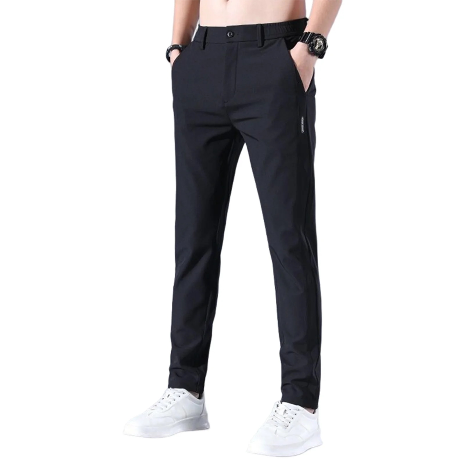 

2022 Summer Mens Golf Trousers Quick Drying Long Trousers Pants With Pockets Men's Casual Golf Breathable Relaxed Fit Pants Male