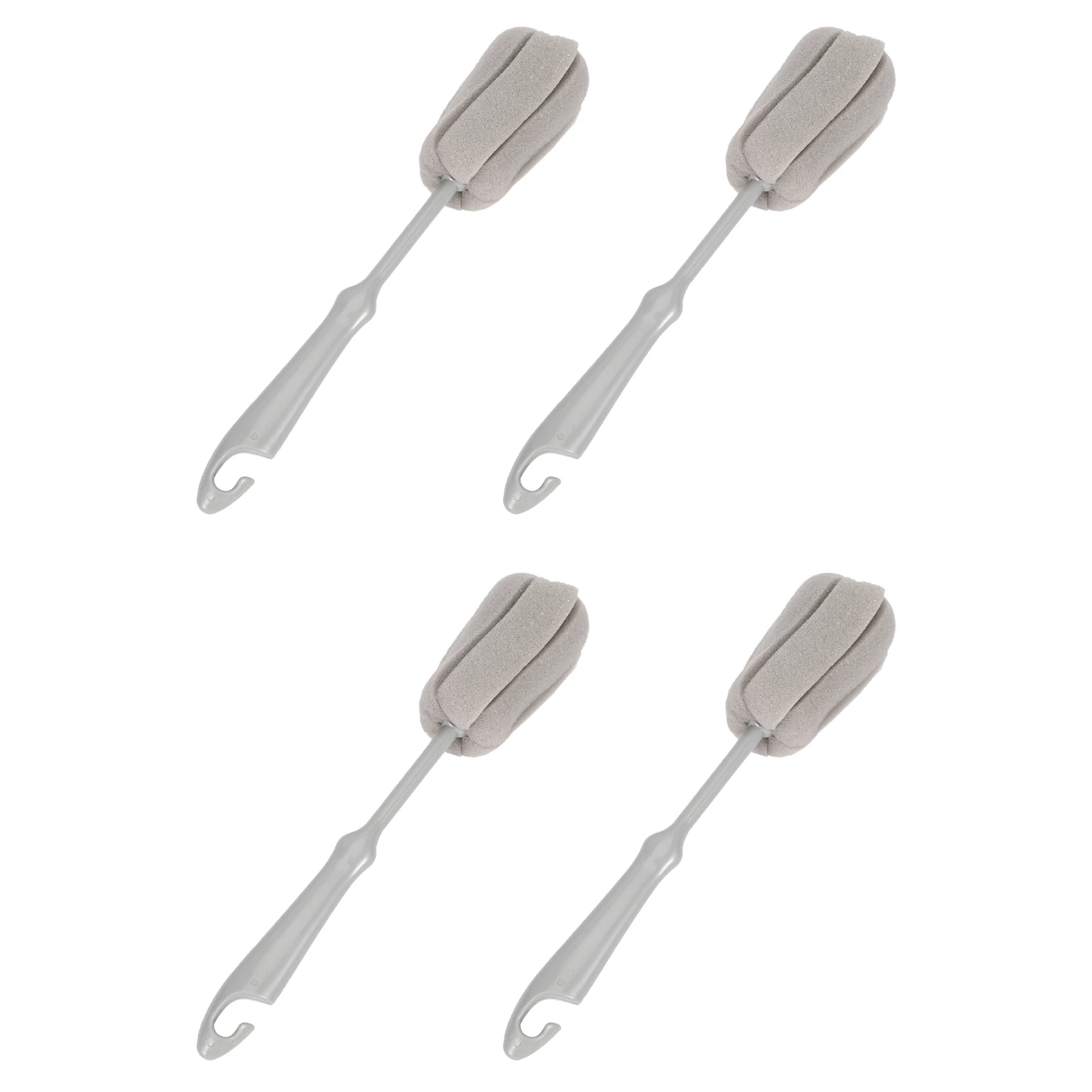 A07i 4pc esponja escova garrafa de leite copo de lavagem de vidro limpeza cozinha ferramentas mais limpas copo escova de limpeza plástico alça curta