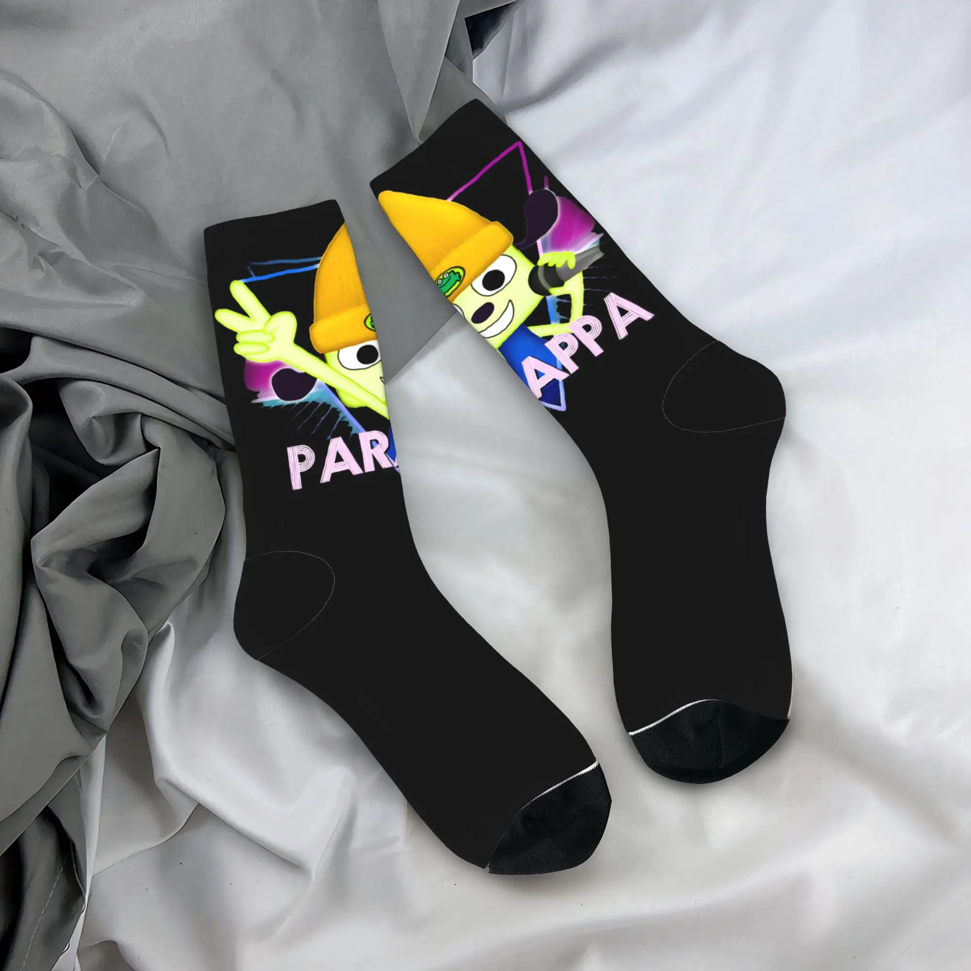 PaRappa The Rappers Stockings  Pattern Funny Socks Spring Anti Sweat Socks Men Running Sports Soft Socks