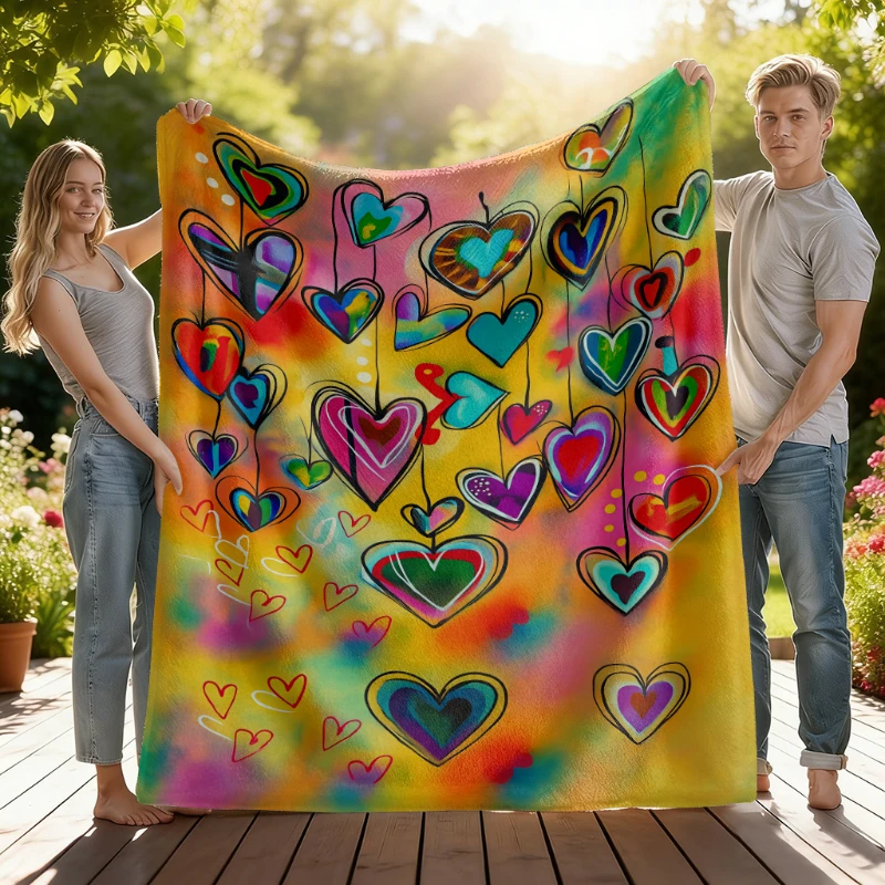 Vibrant Rainbow Mandala Floral Throw Blanket,Soft Sofa,Bed Cover,Chill Lounge,Birthday Bohemian Theme Gifts