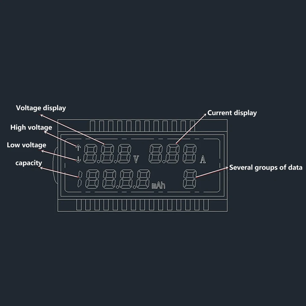 USB Digital Voltage Current Tester with LCD Screen for Evaluating Power Delivery Stability on Smartphones Tablets and USB Loads