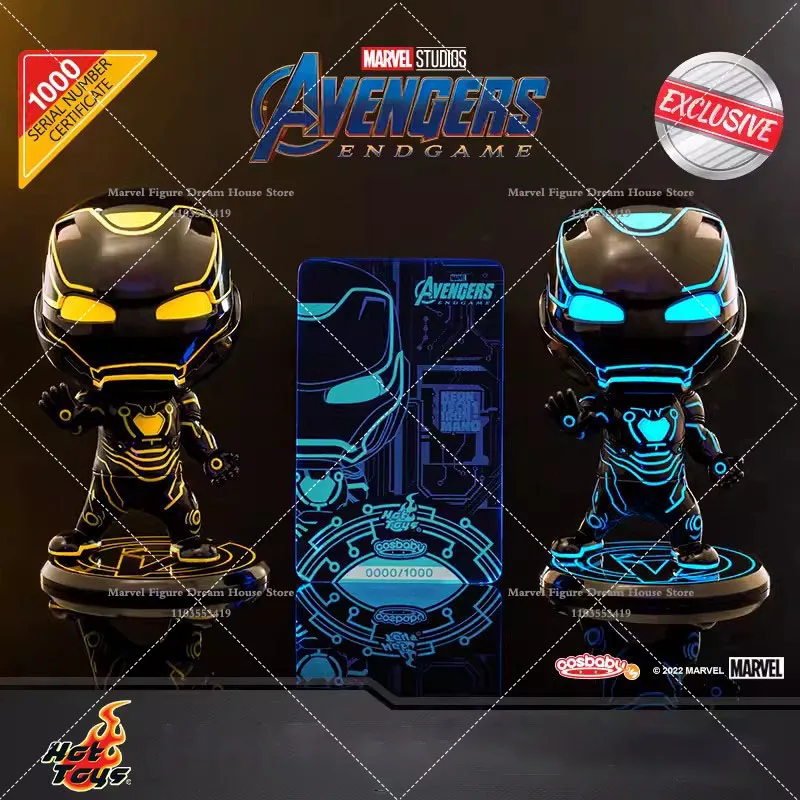 

Collectible Original Hot Toys Avengers Endgame COSBABY Mini Q Version Iron Man 10cm Action Figure Gift for Hobby Gifts