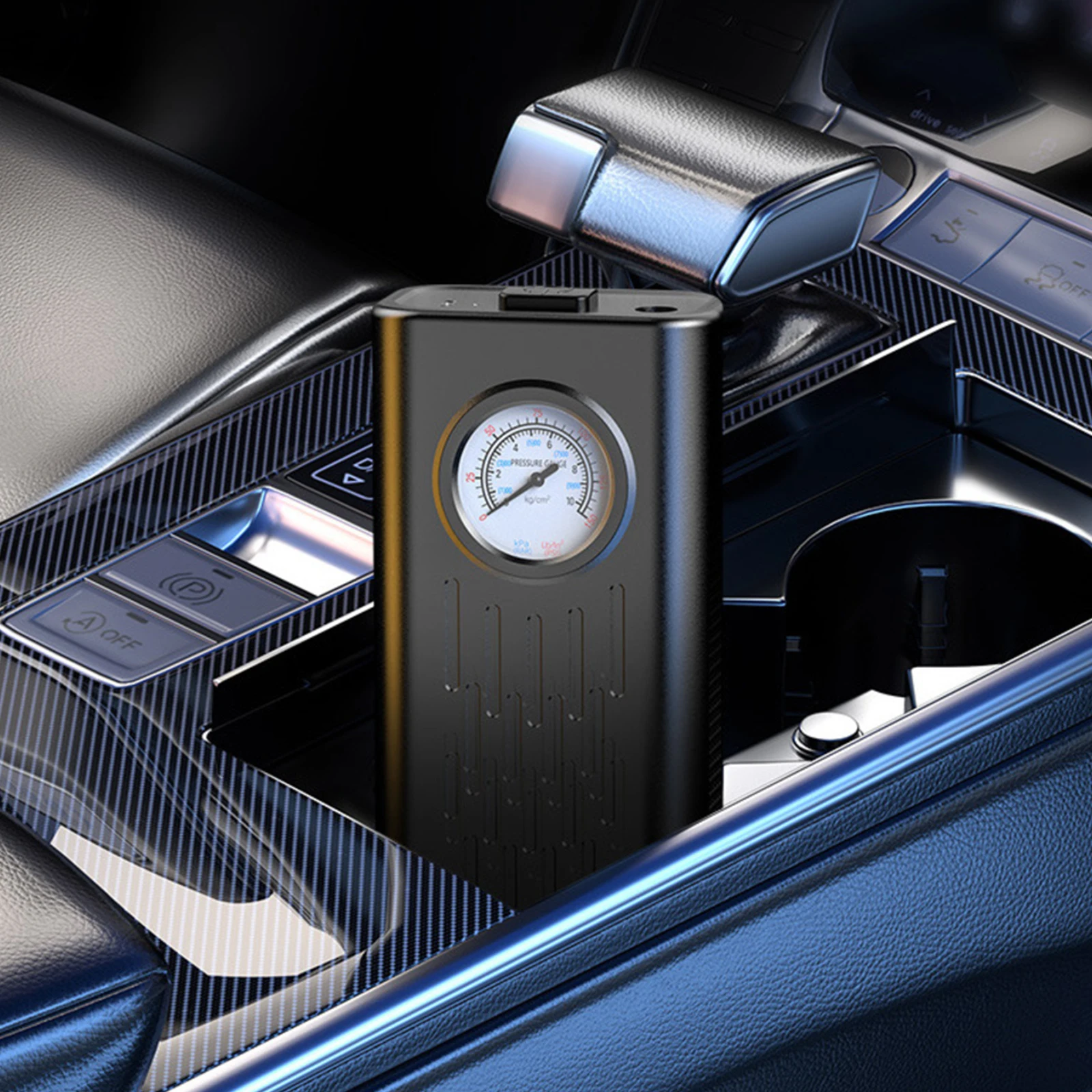 

Портативный компрессор для накачки шин с манометром-указателем, воздушный насос для автомобиля, велосипеда, мотоцикла, мячей