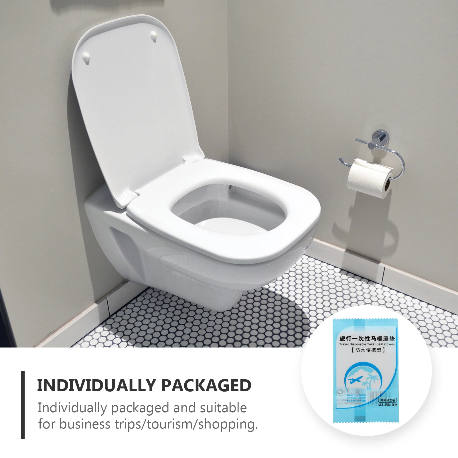 

30pcs Disposable Toilet Covers Thickened Waterproof Portable Potty Liners Postpartum Seat Cover for Travel Hotel Home Bathroom