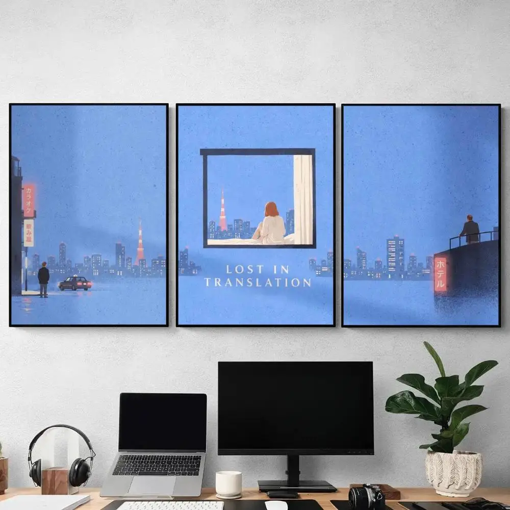 Classic Film L-Lost in Translation Poster Wall Art Prints for Bedroom Living Room Office Home Decoration Hanging Artwork Gift