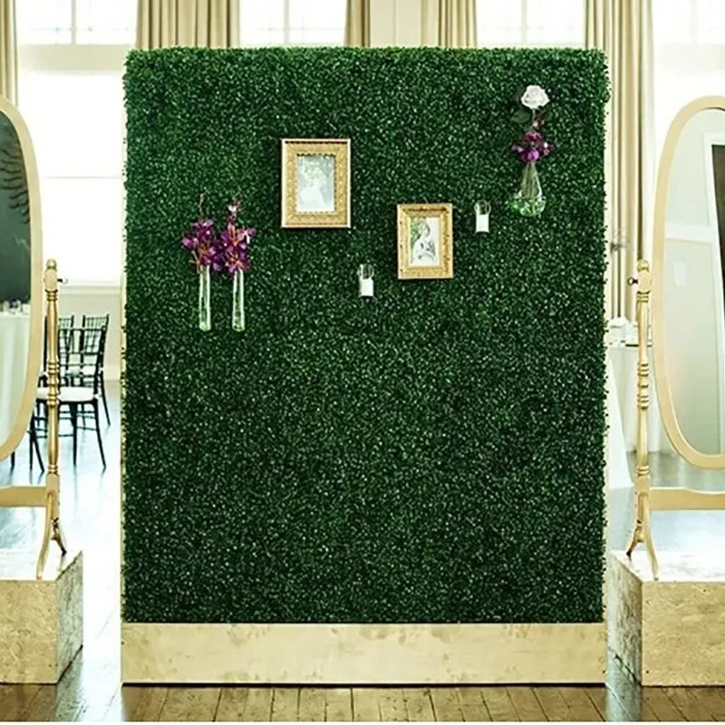 50X50cm Artificial Milan Lawn Eucalyptus Plant UV resistance Background Wall Simulation Plastic Plant Carpet Home Wedding Decor