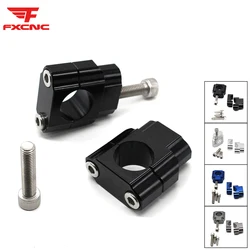 CNC Motorcycle Handlebar Fat Bar Risers Mount Clamp Adapter 7/8