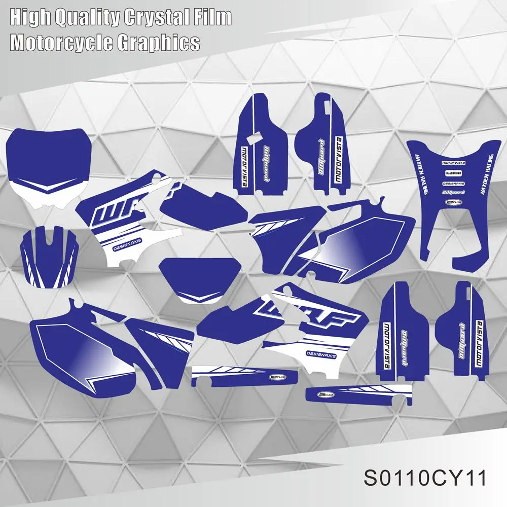 For YAMAHA WR 250F WR 450F WR250F  WR450F WRF 250 450 2005 2006 Full Graphics Decals Stickers Motorcycle Background Custom