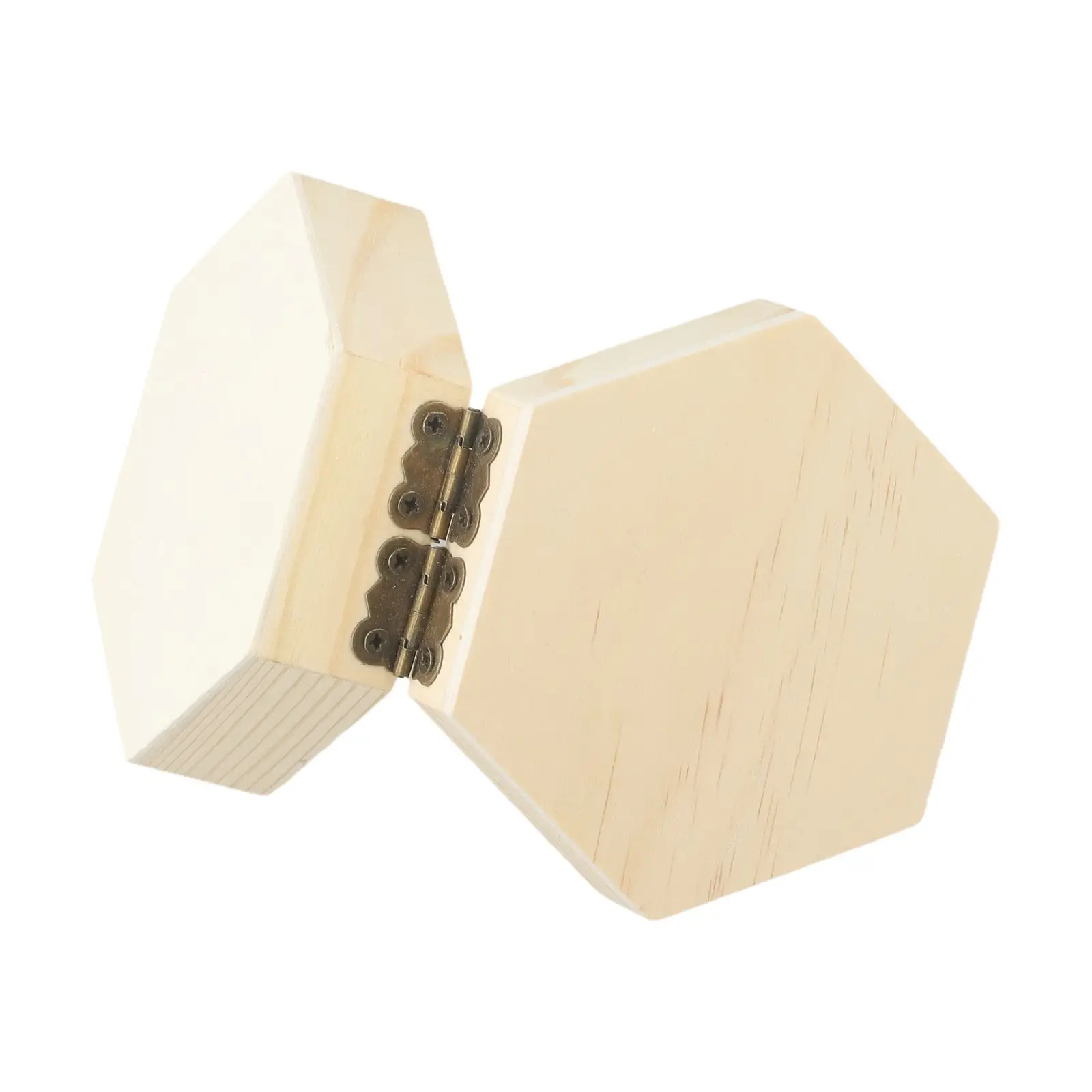 1 Pcs Wooden Hexagonal Shaped Storage Box Jewelry Box Wedding Gifts Favors Box Holder Fashion Simple Jewelry Display