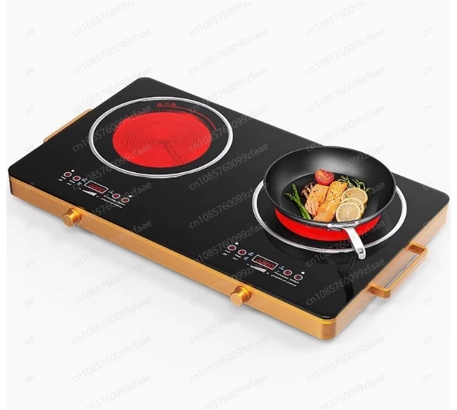 

Multifunction Desk Drop-in Hot Plate 2 Burner Electric Stove Ceramic Hob Smart Electric Infrared Double Induction Cooker