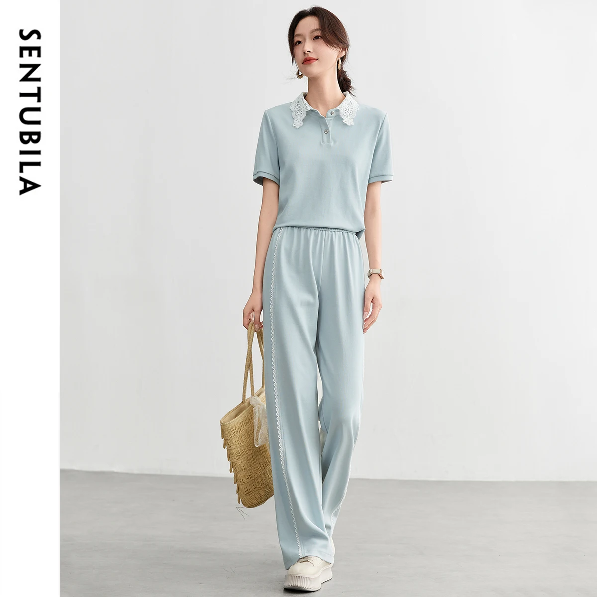 

SENTUBILA 2 Piece Outfit Summer Women's Suit With Pants Casual Costume Femme Ensemble 2025 New Collection Trouser Sets Q52ZC1755