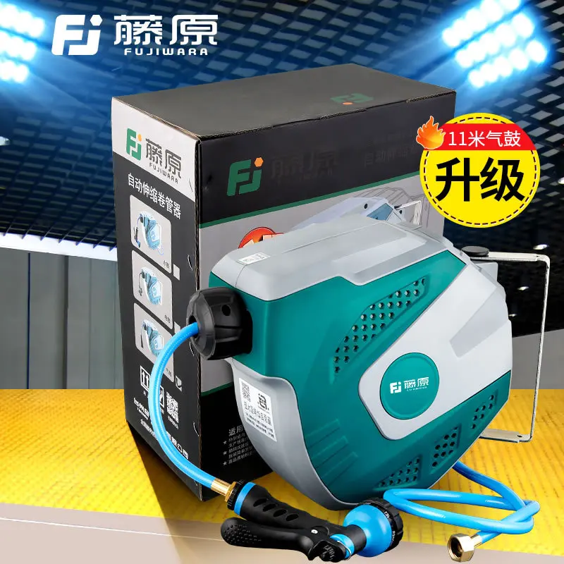 Fujiwara automatic telescopic air drum tube recycling device, cleaning pneumatic tool, automatic telescopic roller tube