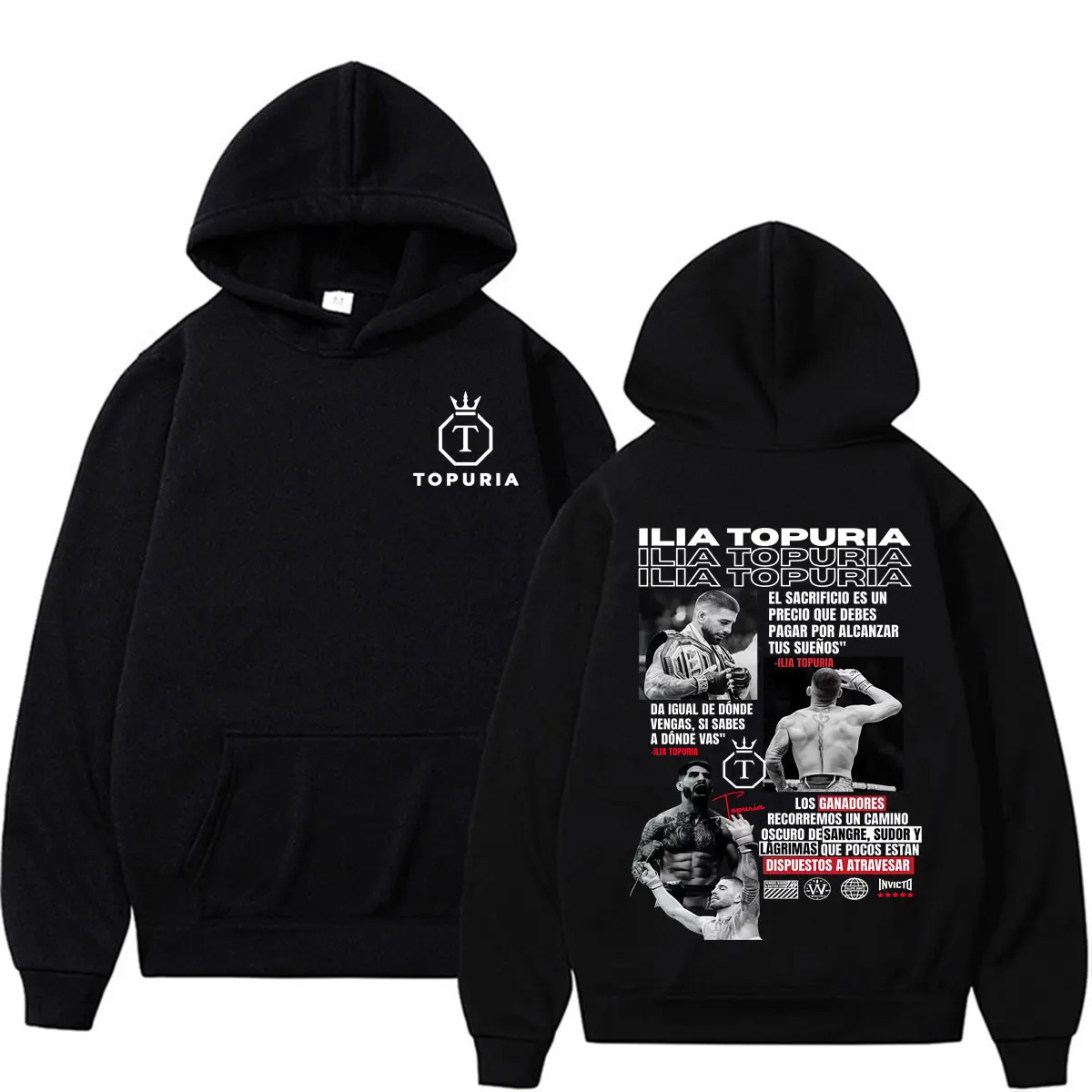 El Matador Ilia Topuria Violence Aesthetics Sweatshirts für Männer und Frauen, Modische Klassische Gothic-Hoodies, Hochwertige Fleece-Kapuzenpullover – Detail 2