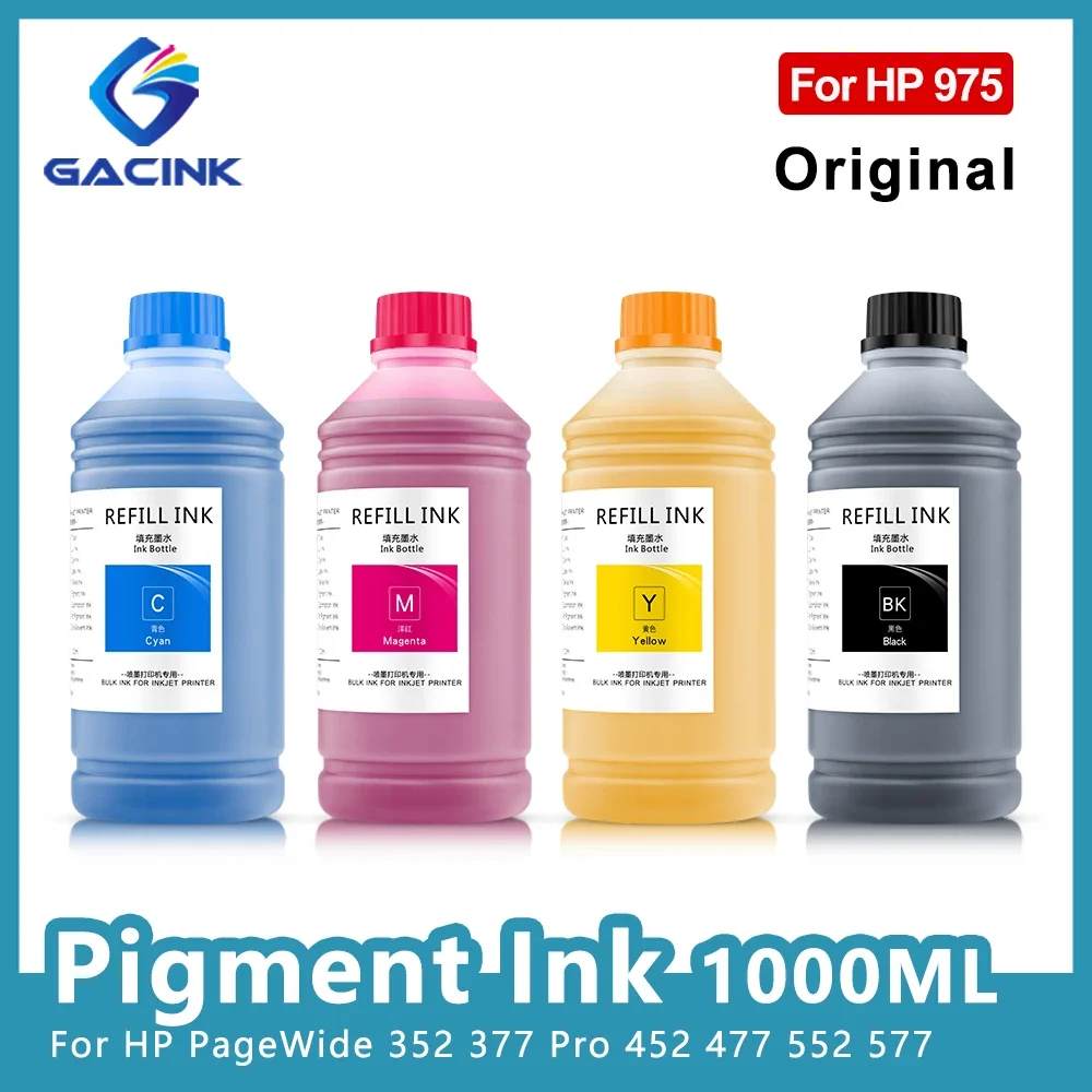 97U 99U Pigment Ink 1000ML Waterproof Ink For PageWide 352dw 377dw Pro 452dw 477dn 552dw 577dw