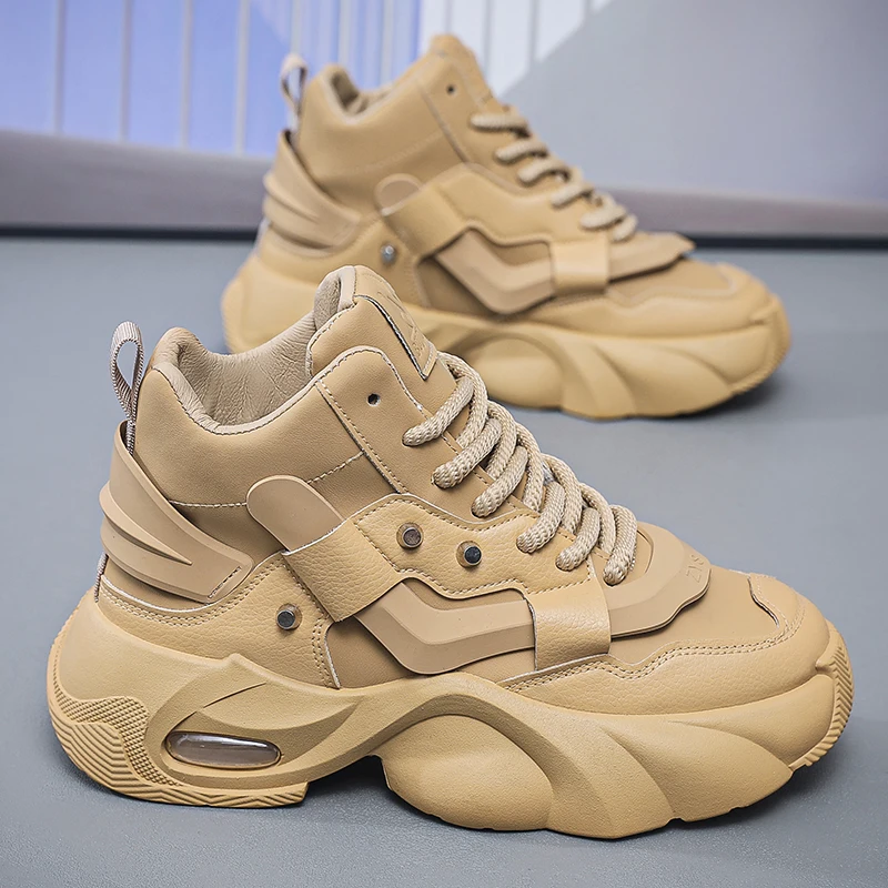 

Мужская повседневная обувь. Новые модные спортивные туфли большого размера на толстой подошве. Мужские кроссовки. Уличная обувь для бега в стиле панк. Мужские лоферы.