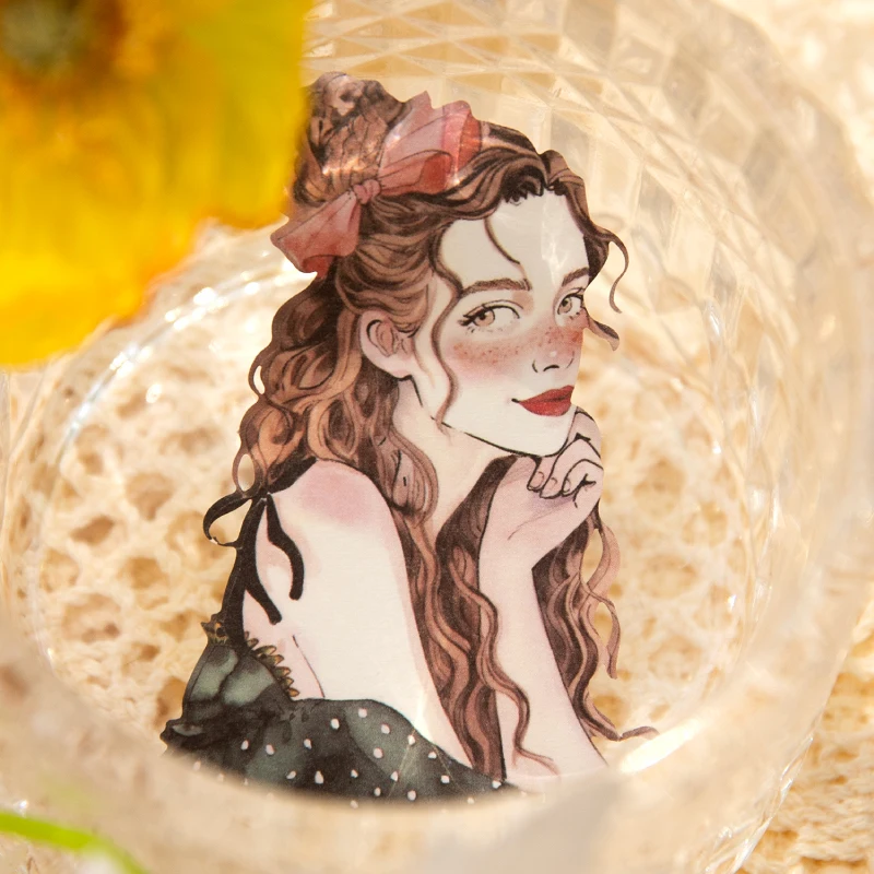 Diário go 10 pçs lindas meninas adesivo decoração álbum de fotos diy scrapbooking colagem papelaria estética artesanato menina decalques
