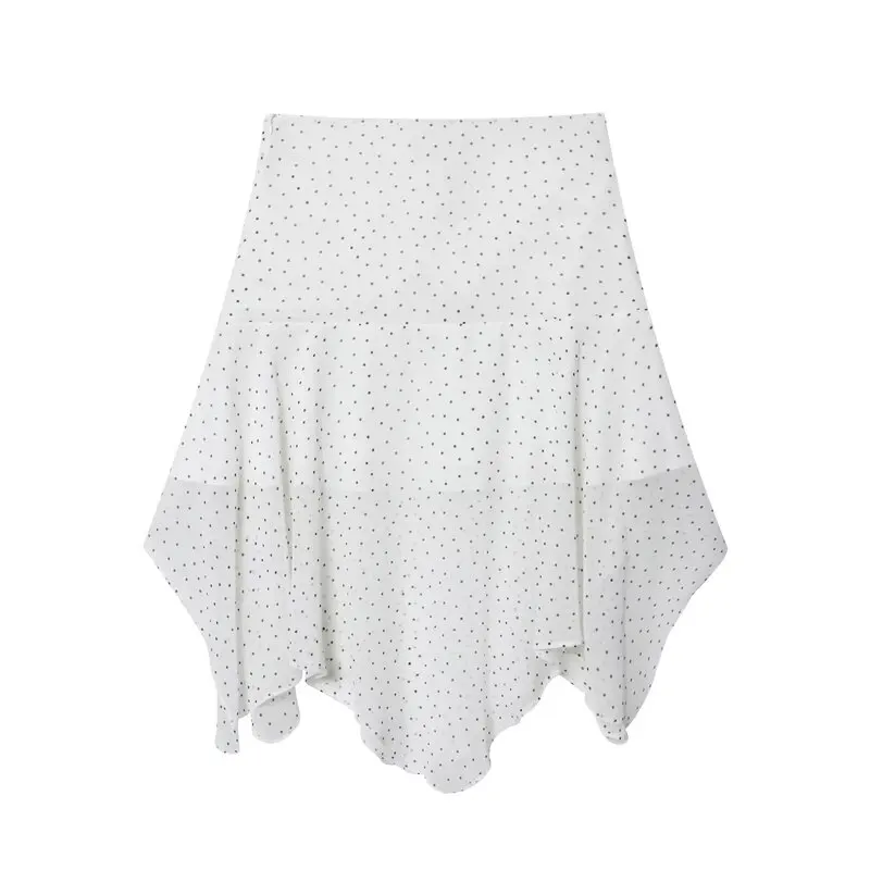 Autumn 2025 New Women's Fashionable A-Line Polka Dot Asymmetric Midi Skirt Versatile mid Waist Half Body Skirt 4772950